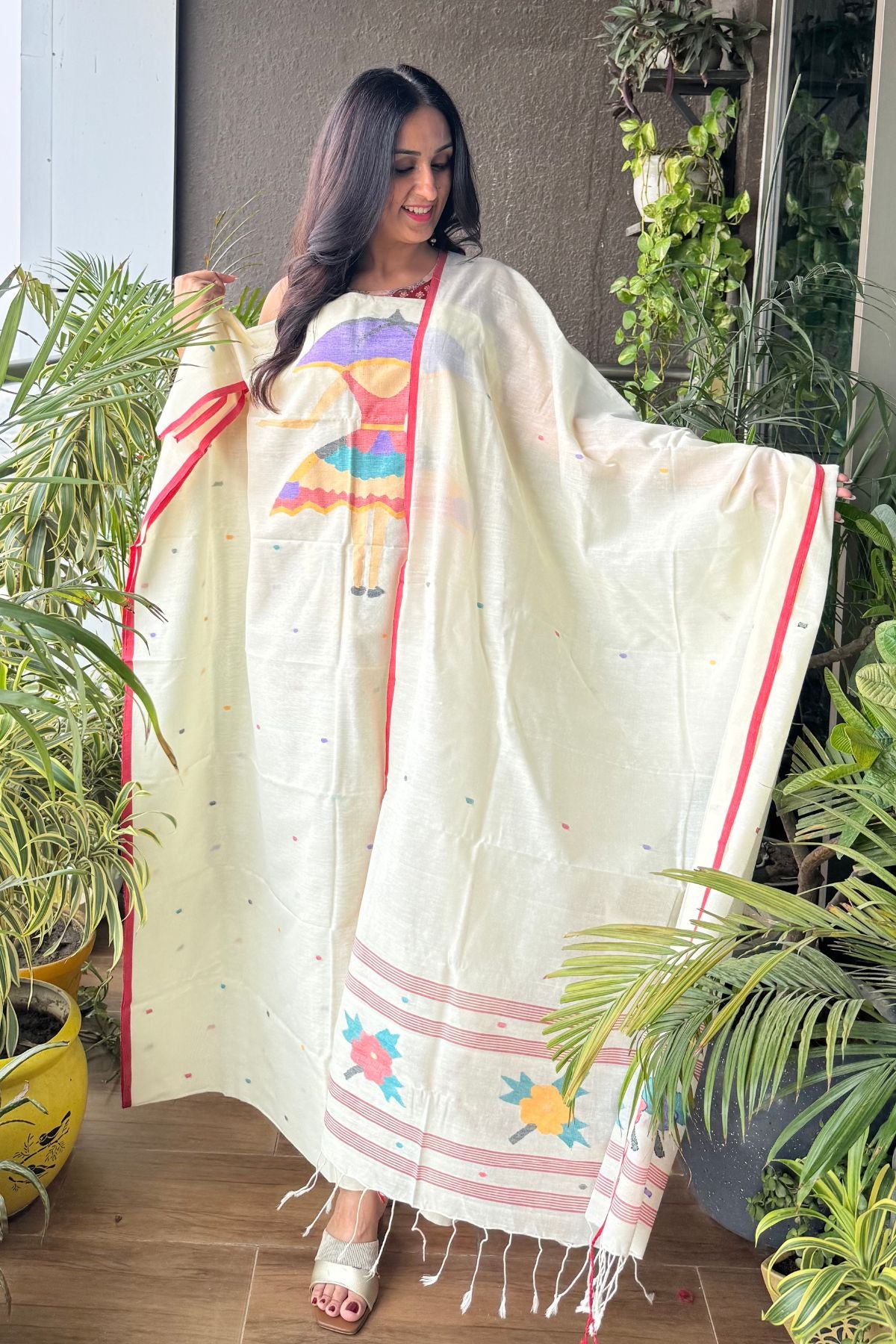 Jamdani kurta dupatta sets